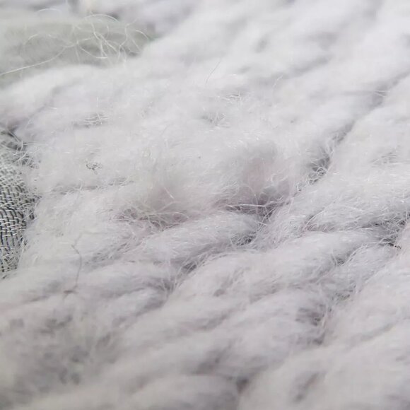 Auth LOUIS VUITTON Escharpe Logomania Muffler Scarf Purple Gray Wool - e59901g - Picture 7 of 8